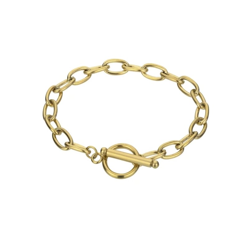 Pozlacený řetízkový náramek Raegan Gold Bracelet MCB23064G Marc Malone
