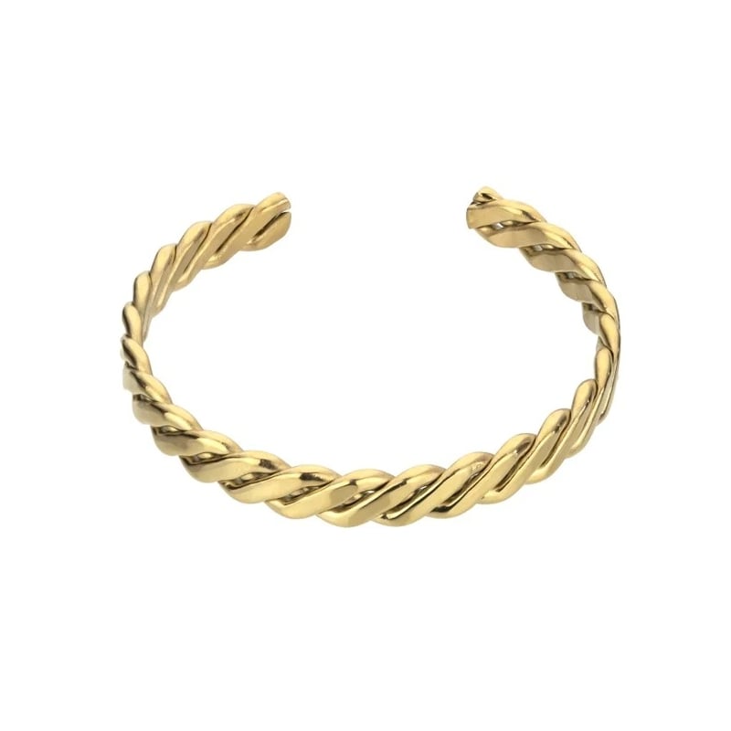 Stylový pevný náramek Tatum Gold Bracelet MCB23052G Marc Malone Stylový pevný náramek Tatum Gold Bracelet MCB23052G Marc Malone