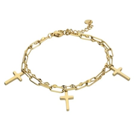 Pozlacený dvojitý náramek May Gold Bracelet MCB23045G Marc Malone