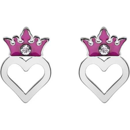 Slušivé ocelové náušnice Princess E600187RWL.CS Disney