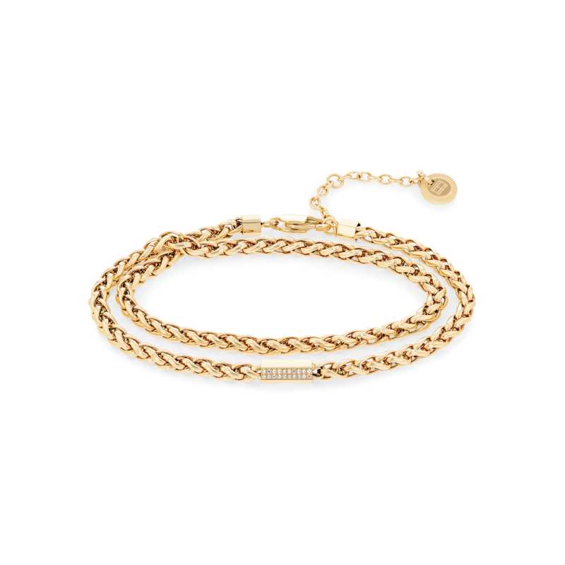 Módní pozlacený dvojitý náramek 2780876 Tommy Hilfiger Módní pozlacený dvojitý náramek 2780876 Tommy Hilfiger