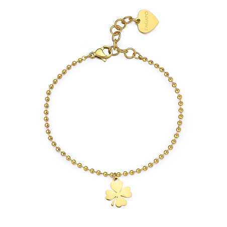 Oblíbený pozlacený náramek se čtyřlístkem Smile SSM016 S Agapo