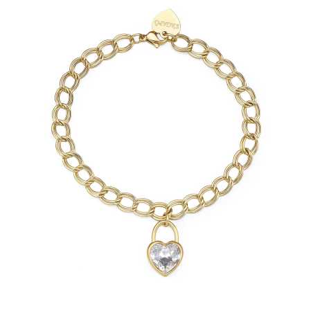 Výrazný pozlacený náramek se srdíčkem My love SYL28 S Agapo