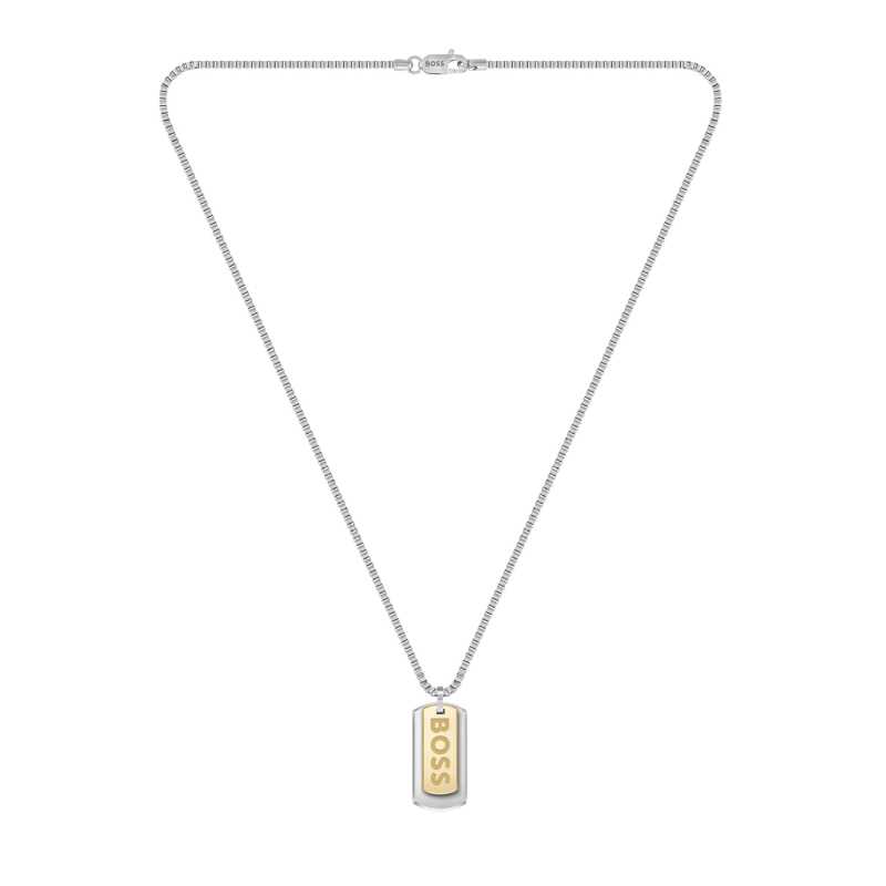 Pánský bicolor náhrdelník Vojenské známky Devon 1580576 Hugo Boss Pánský bicolor náhrdelník Vojenské známky Devon 1580576 Hugo Boss