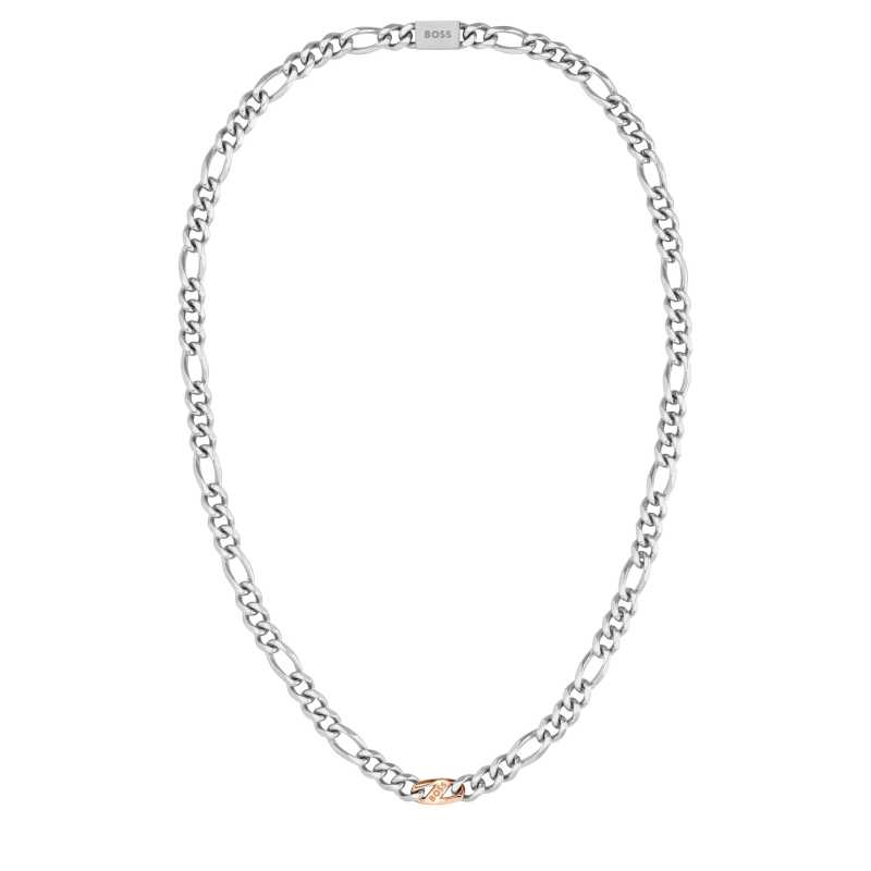 Pánský bicolor náhrdelník z oceli Rian 1580586 Hugo Boss Pánský bicolor náhrdelník z oceli Rian 1580586 Hugo Boss