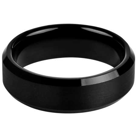 Černý ocelový prsten Troli / Obvod: 70 mm - 70 mm