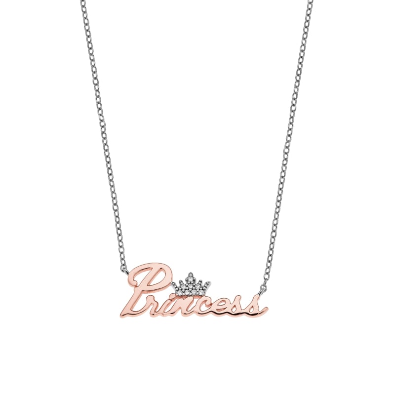 Bicolor stříbrný náhrdelník Princess NS00038TZWL-157.CS Disney