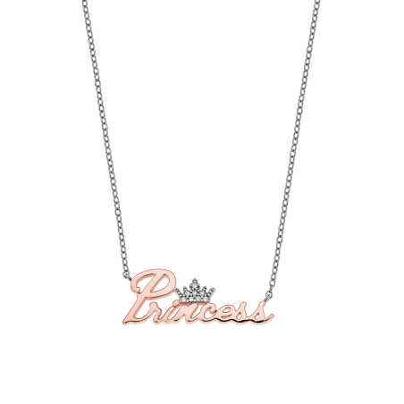 Bicolor stříbrný náhrdelník Princess NS00038TZWL-157.CS Disney