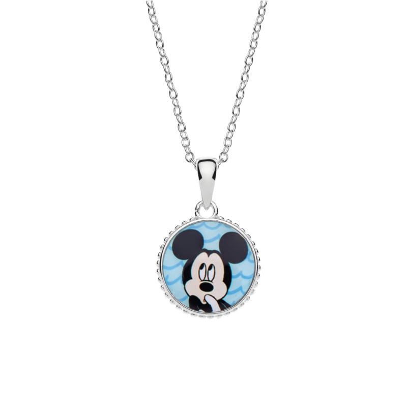 Stříbrný náhrdelník Mickey Mouse CS00017SL-P.CS (řetízek, přívěsek) Disney