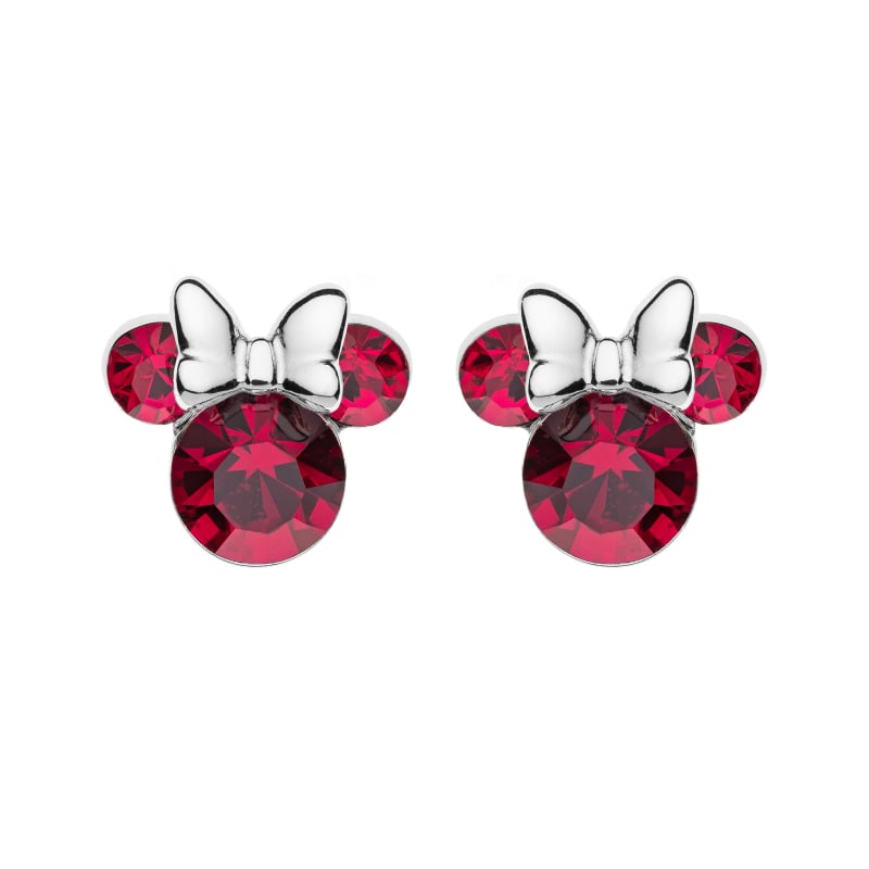 Třpytivé stříbrné náušnice pecky Minnie Mouse ES00028SJUYL.CS Disney
