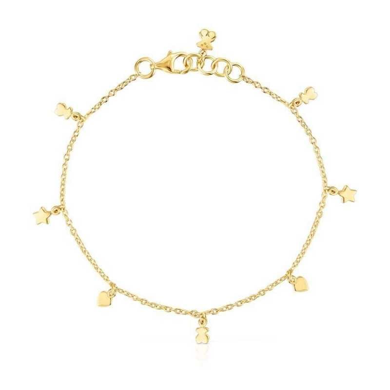 Krásný pozlacený náramek s přívěsky Cool Joy 1003190800 Tous Krásný pozlacený náramek s přívěsky Cool Joy 1003190800 Tous