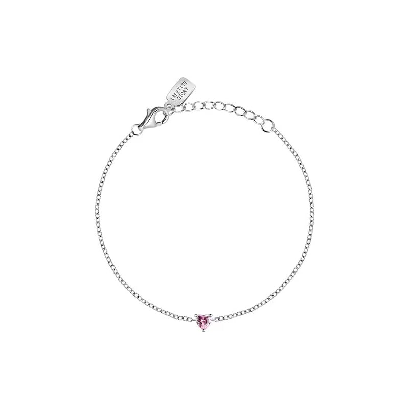 Něžný stříbrný náramek s růžovým zirkonem Silver LPS05AWV10 La Petite Story Něžný stříbrný náramek s růžovým zirkonem Silver LPS05AWV10 La Petite Story