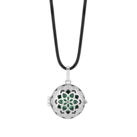 Slušivý náhrdelník se zelenou těhotenskou rolničkou Květ KVZM18 Mummy Bell