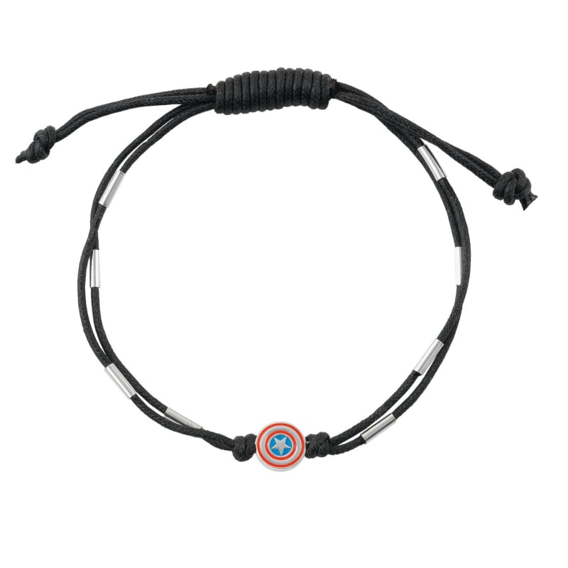 Dvojitý černý textilní náramek Captain America Marvel BS00089RL.CS Disney