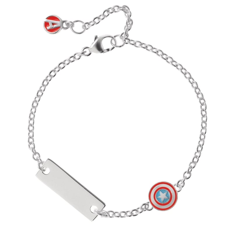 Hravý stříbrný náramek Captain America Marvel BS00085RL-55.CS Disney