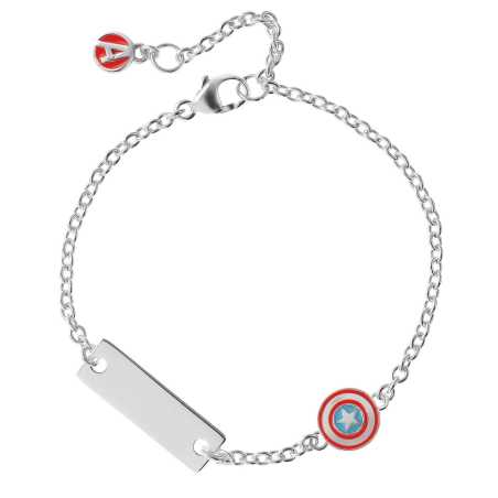 Hravý stříbrný náramek Captain America Marvel BS00085RL-55.CS Disney