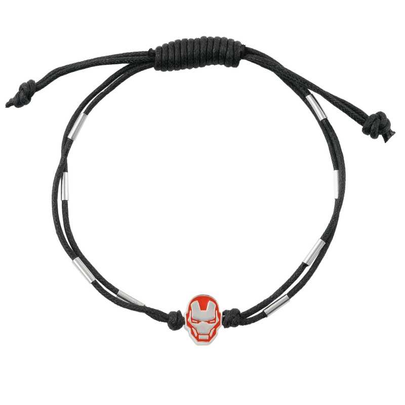 Dvojitý černý textilní náramek Iron Man Marvel BS00088RL.CS Disney