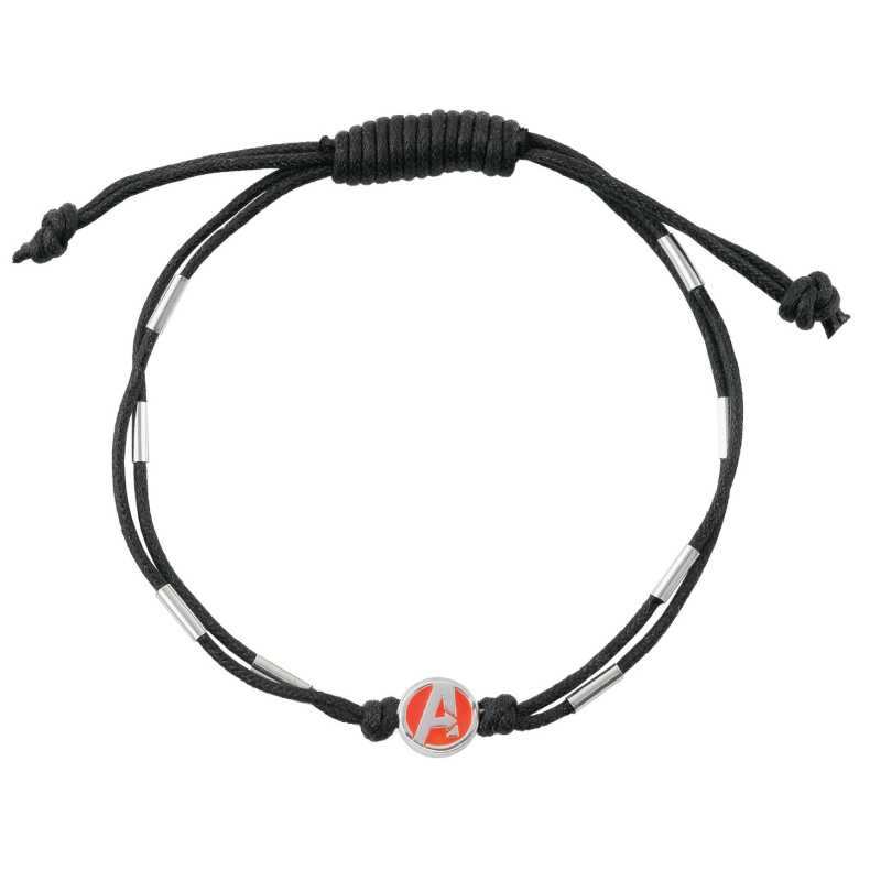 Dvojitý černý textilní náramek Avengers Marvel BS00087RL.CS Disney