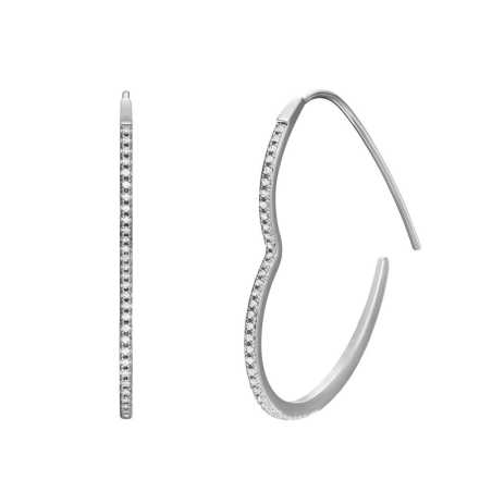 Půvabné srdíčkové náušnice s krystaly JA7231040 Fossil