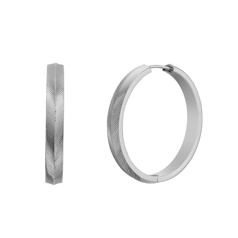 Slušivé kruhové náušnice Harlow Linear JF04668040 Fossil Slušivé kruhové náušnice Harlow Linear JF04668040 Fossil