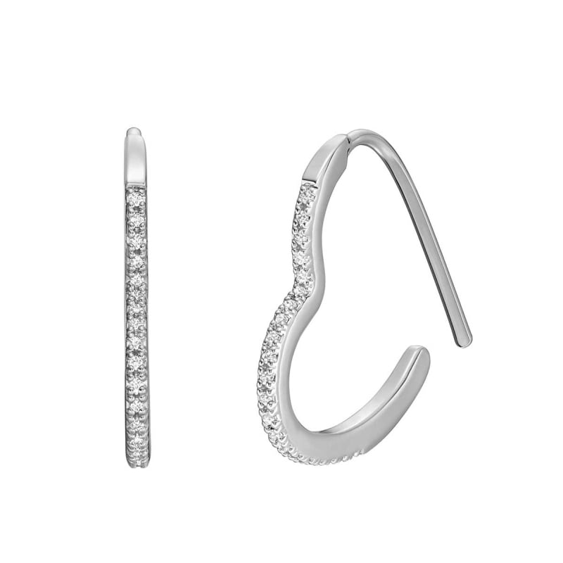 Romantické náušnice Srdce s krystaly JA7230040 Fossil Romantické náušnice Srdce s krystaly JA7230040 Fossil