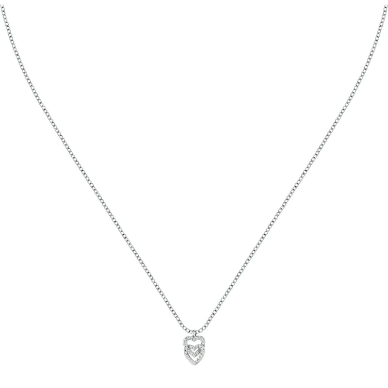 Stříbrný náhrdelník Dvojité srdce se zirkony Silver LPS10AWV01 La Petite Story Stříbrný náhrdelník Dvojité srdce se zirkony Silver LPS10AWV01 La Petite Story