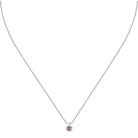 Stříbrný náhrdelník s růžovým zirkonem Silver LPS10AWV10 La Petite Story