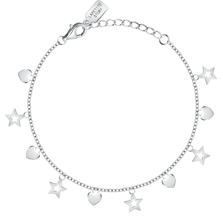 Hravý stříbrný náramek s přívěsky Silver LPS05AWV14 La Petite Story