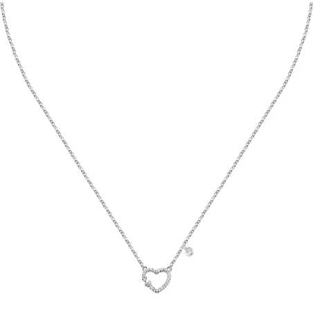 Něžný stříbrný náhrdelník srdce se zirkony Silver LPS10AWV12 La Petite Story