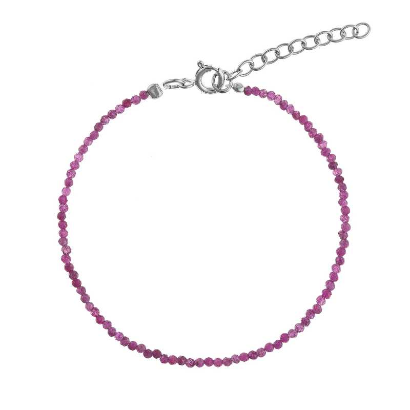 Korálkový náramek z rubínu AJKNR008 Again Jewelry Korálkový náramek z rubínu AJKNR008 Again Jewelry