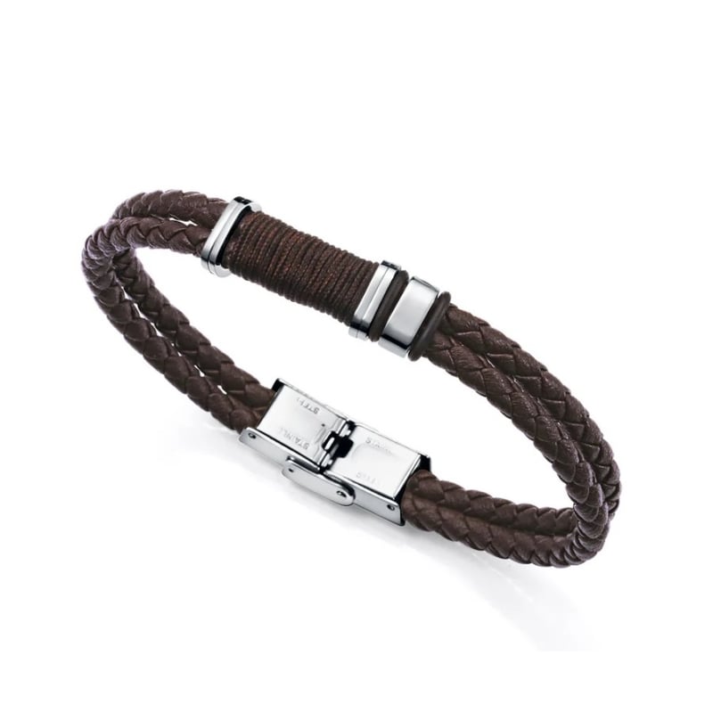 Dvojitý kožený náramek pro muže Magnum 14129P01011 Viceroy