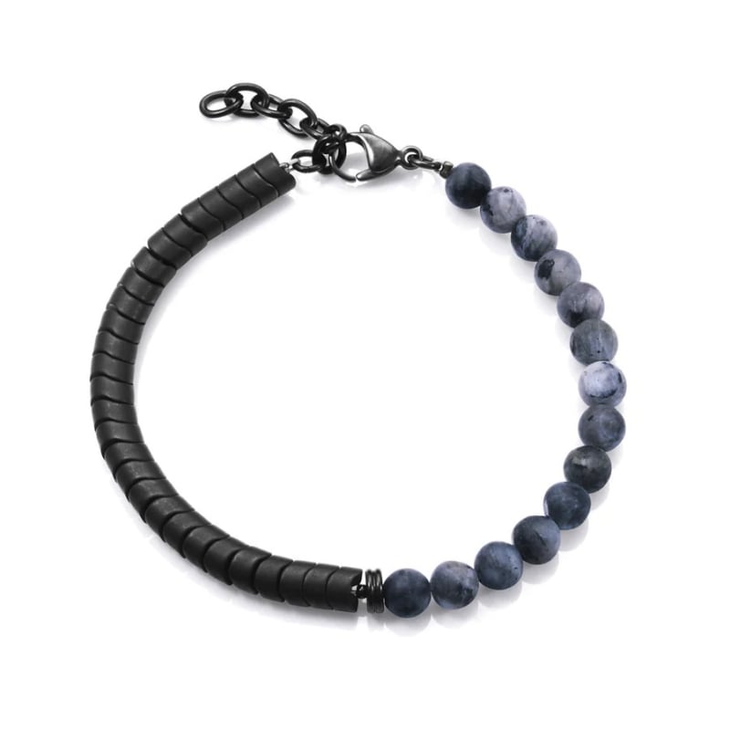 Pánský náramek s labradoritem a hematitem Beat 14135P01010 Viceroy Pánský náramek s labradoritem a hematitem Beat 14135P01010 Viceroy