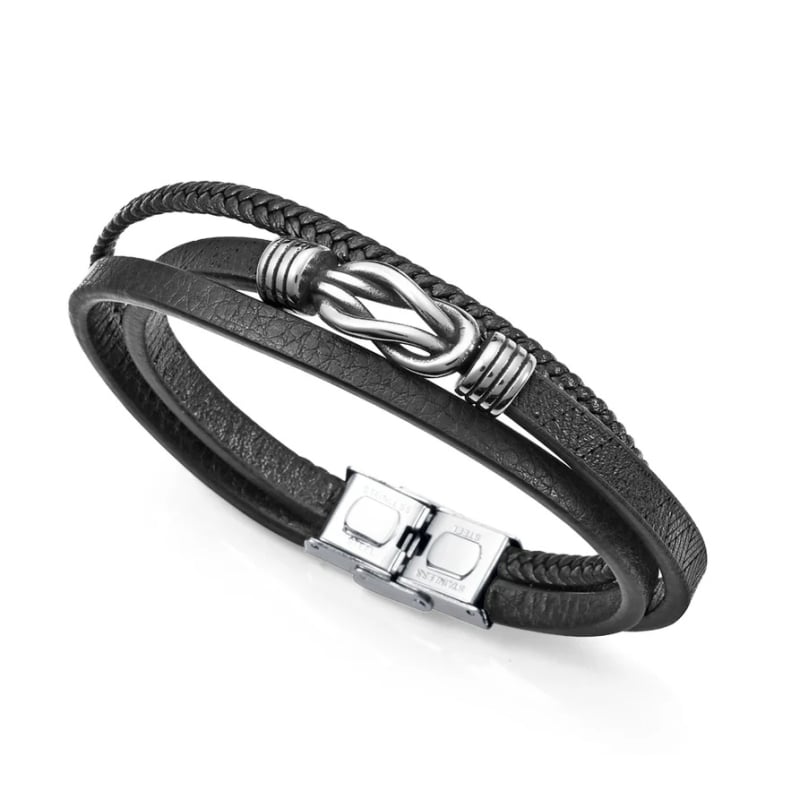 Trojitý pánský náramek z černé kůže Magnum 14126P01000 Viceroy Trojitý pánský náramek z černé kůže Magnum 14126P01000 Viceroy
