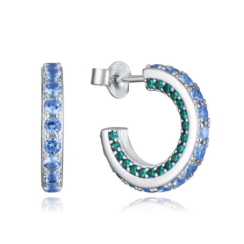 Stříbrné kruhové náušnice se zirkony Elegant 9127E000-39 Viceroy Stříbrné kruhové náušnice se zirkony Elegant 9127E000-39 Viceroy