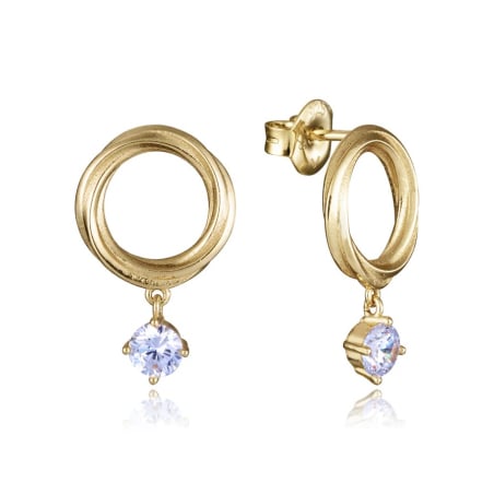 Pozlacené visací náušnice se zirkonem Elegant 13213E100-30 Viceroy