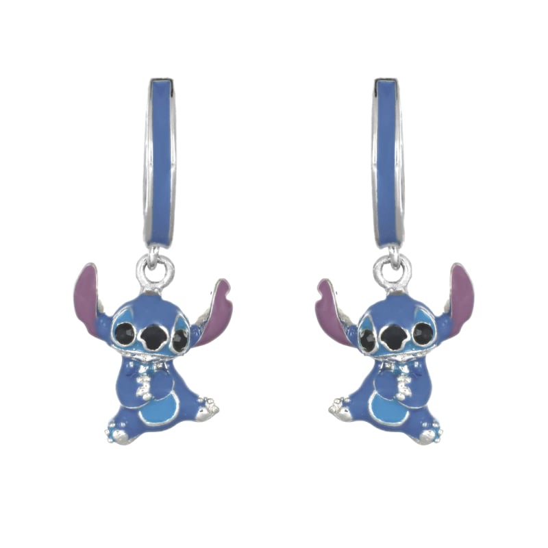 Stříbrné kruhy s přívěsky Stitch Lilo & Stitch ES00098SRHL.CS Disney
