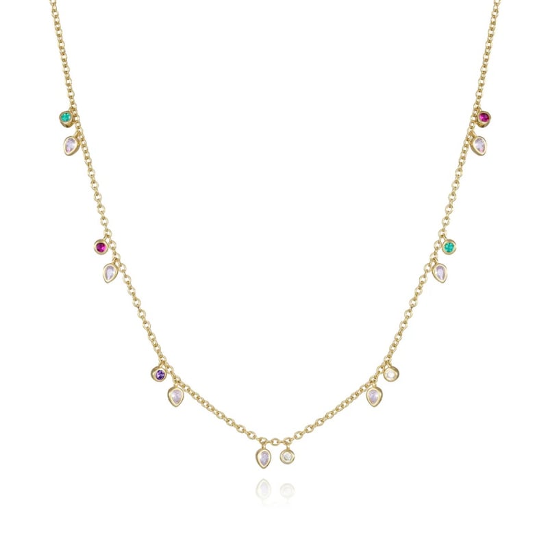 Hravý pozlacený náhrdelník se zirkony Trend 9122C100-39 Viceroy