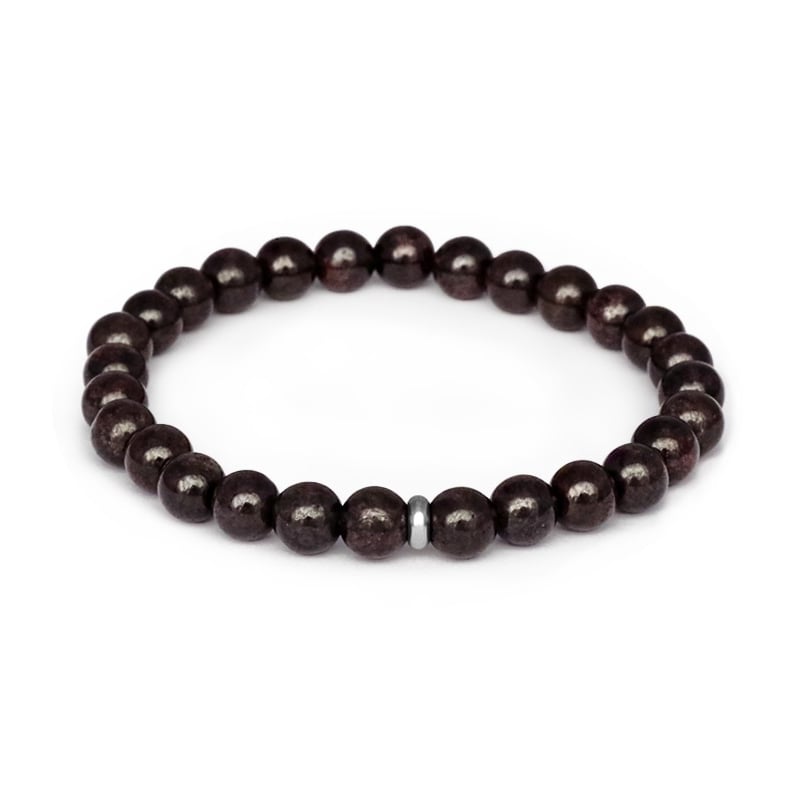Korálkový náramek z granátu MINK154/17 Agato Korálkový náramek z granátu MINK154/17 Agato
