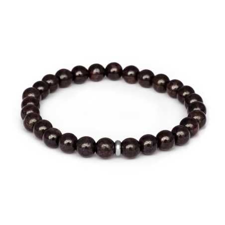 Korálkový náramek z granátu MINK154/17 Agato