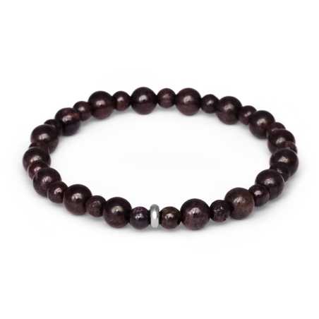 Korálkový náramek z granátu MINK155/17 Agato