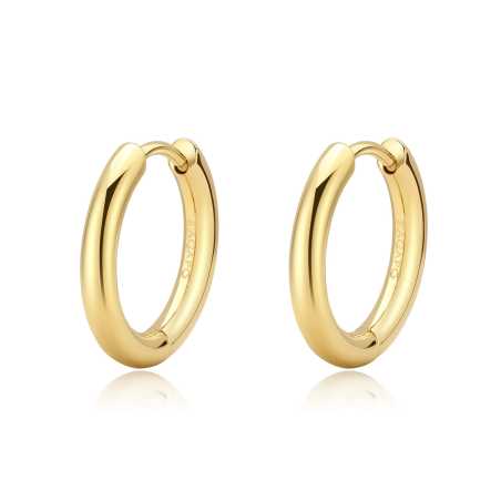 Minimalistické pozlacené náušnice kruhy z oceli Chunky SHK70 S Agapo