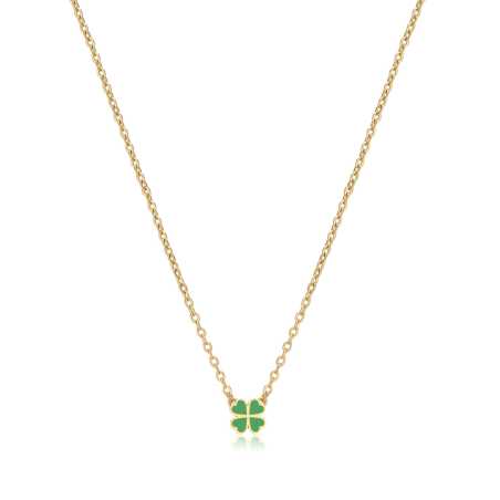 Půvabný pozlacený náhrdelník Čtyřlístek Click SCK253 S Agapo