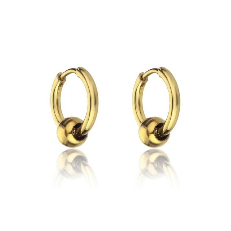 Pozlacené kruhové náušnice Everly Gold Earrings MCE23023G Marc Malone