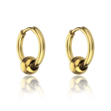 Pozlacené kruhové náušnice Everly Gold Earrings MCE23023G Marc Malone