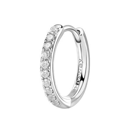 Kruhová single náušnice se zirkony Fancy Infinite White FIW102 Brosway