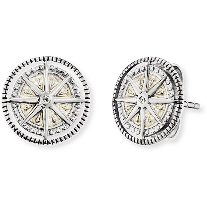 Stříbrné náušnice s kompasem ERE-WINDROSE-ENP-ZI Engelsrufer Stříbrné náušnice s kompasem ERE-WINDROSE-ENP-ZI Engelsrufer