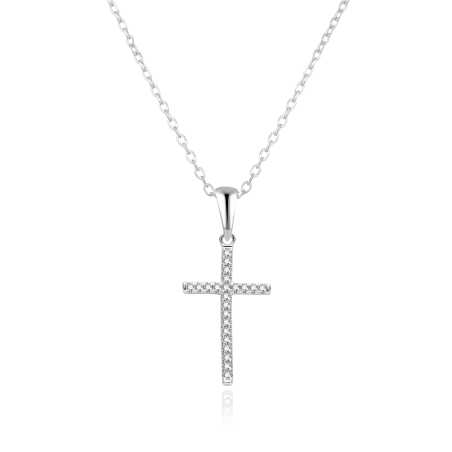 Stříbrný náhrdelník Křížek AGS1595/47 (řetízek, přívěsek) Agato
