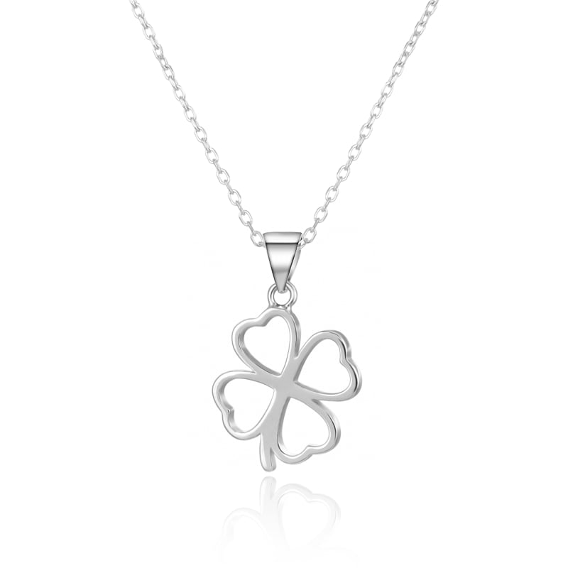 Stříbrný náhrdelník Čtyřlístek AGS1605/47 (řetízek, přívěsek) Agato