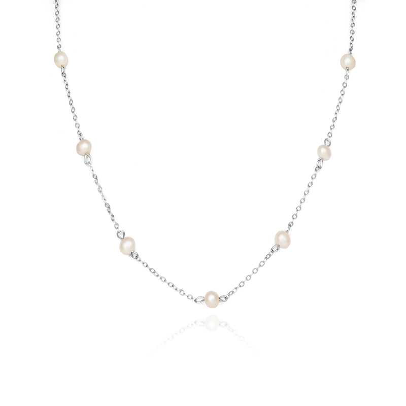Elegantní stříbrný náhrdelník s perlami AGS1584/47P Agato Elegantní stříbrný náhrdelník s perlami AGS1584/47P Agato
