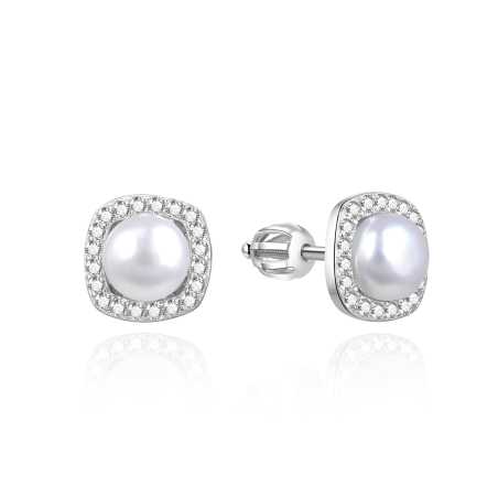 Elegantní náušnice ze stříbra s perlami AGUP3550PS Agato